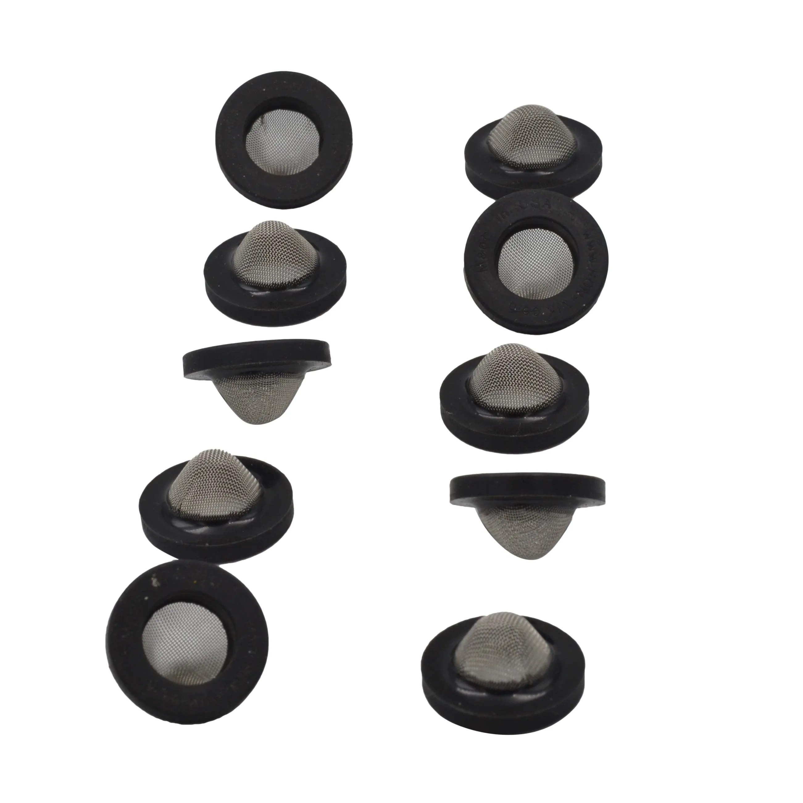 10 Hose Filters with Rubber Sealing Washers & 304 Stainless Steel Filter Screen