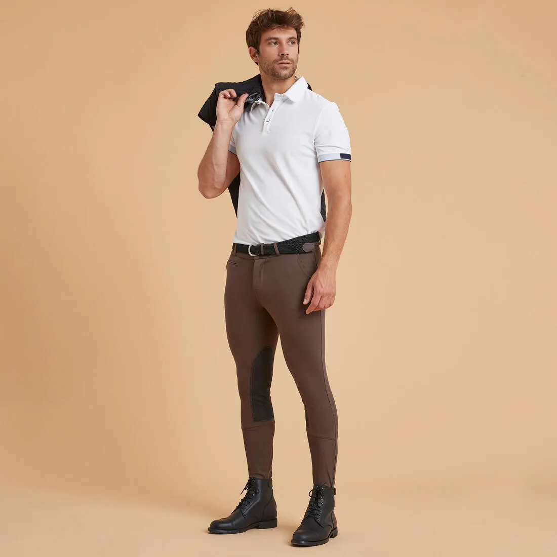 140 Horse Riding Grippy Patch Jodhpurs - Navy