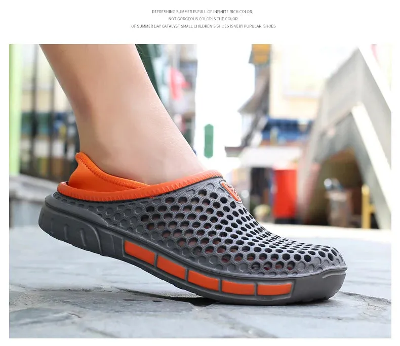 36-47 Summer Couples Sandals Men Outdoor Garden Clogs Hole Male Casual Shoes Fashion Water Shoes Comfort Home Soft Slippers