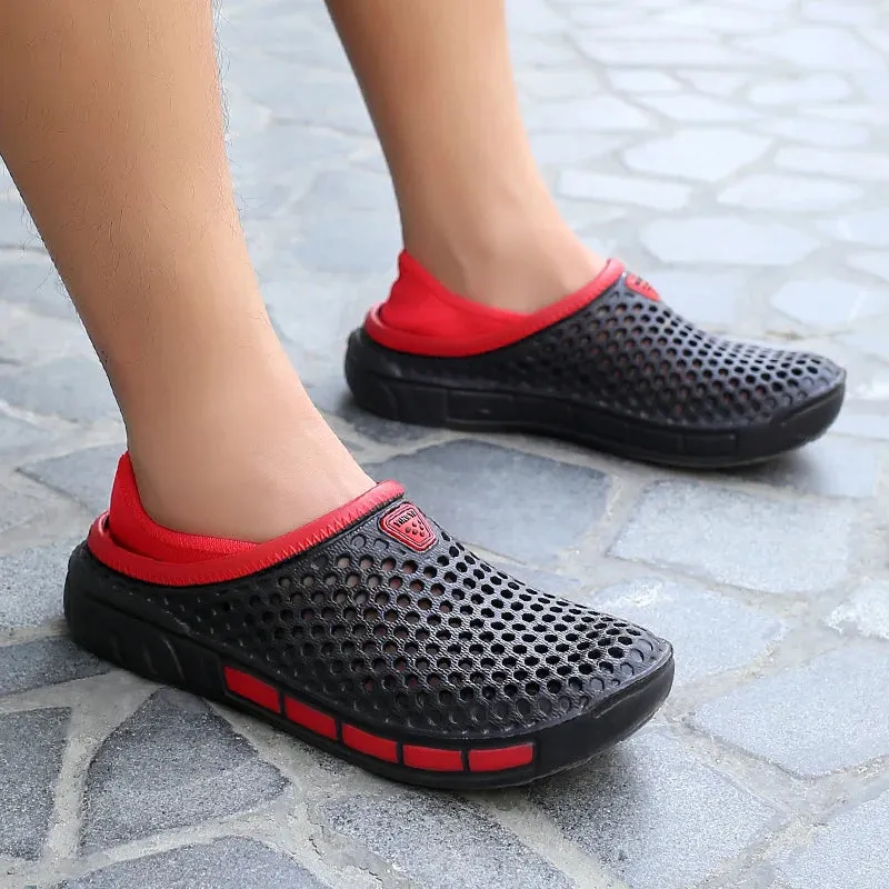 36-47 Summer Couples Sandals Men Outdoor Garden Clogs Hole Male Casual Shoes Fashion Water Shoes Comfort Home Soft Slippers