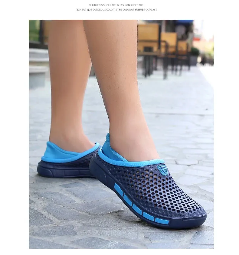 36-47 Summer Couples Sandals Men Outdoor Garden Clogs Hole Male Casual Shoes Fashion Water Shoes Comfort Home Soft Slippers