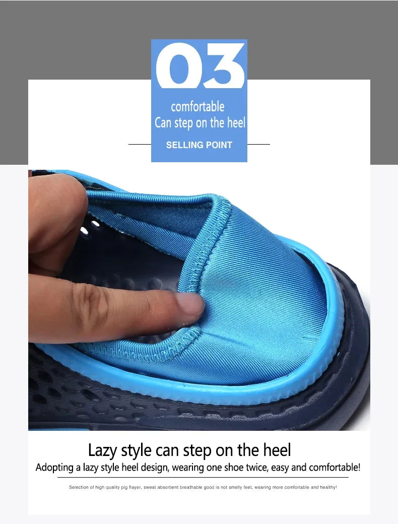 36-47 Summer Couples Sandals Men Outdoor Garden Clogs Hole Male Casual Shoes Fashion Water Shoes Comfort Home Soft Slippers