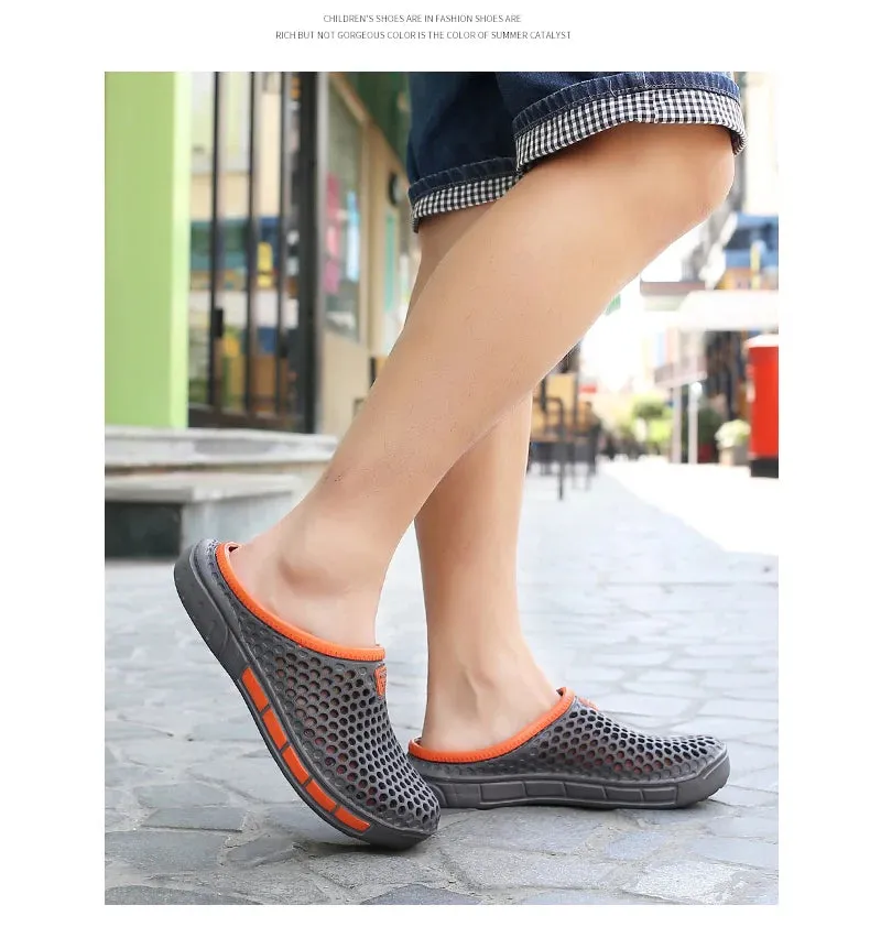 36-47 Summer Couples Sandals Men Outdoor Garden Clogs Hole Male Casual Shoes Fashion Water Shoes Comfort Home Soft Slippers