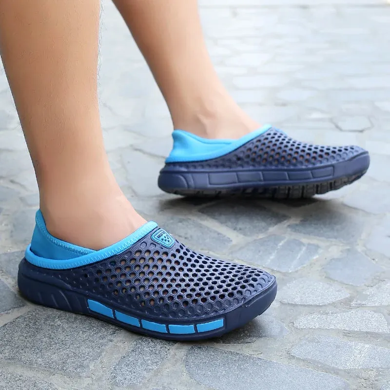 36-47 Summer Couples Sandals Men Outdoor Garden Clogs Hole Male Casual Shoes Fashion Water Shoes Comfort Home Soft Slippers