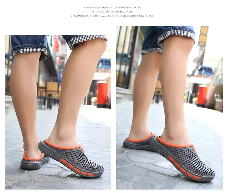 36-47 Summer Couples Sandals Men Outdoor Garden Clogs Hole Male Casual Shoes Fashion Water Shoes Comfort Home Soft Slippers
