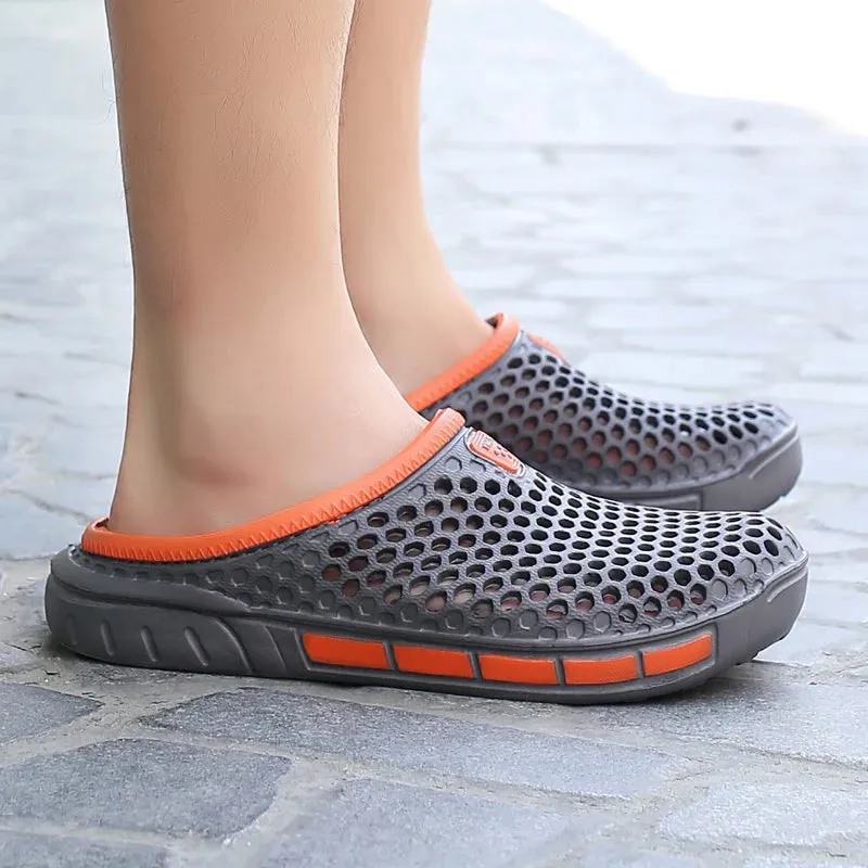 36-47 Summer Couples Sandals Men Outdoor Garden Clogs Hole Male Casual Shoes Fashion Water Shoes Comfort Home Soft Slippers