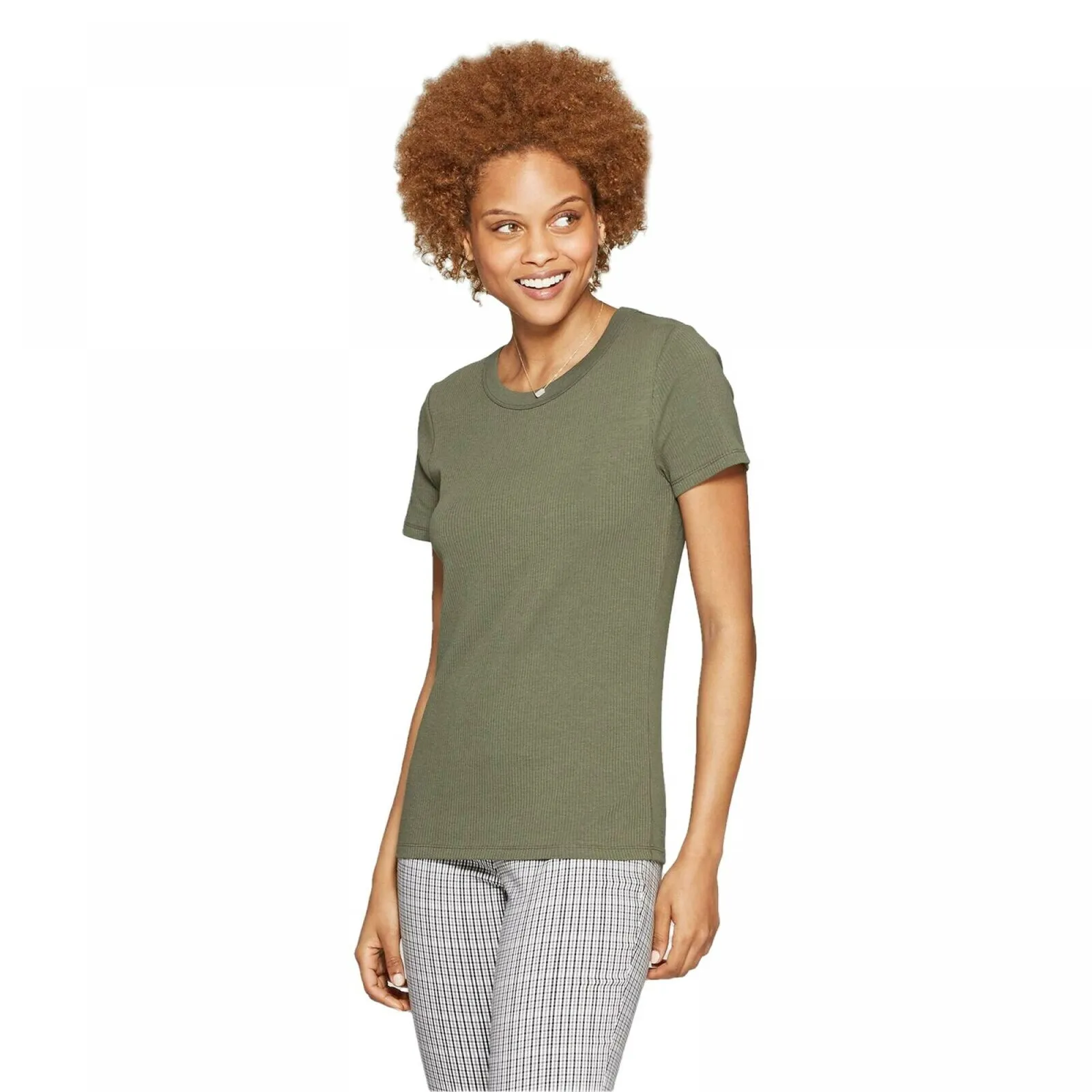 A New Day Women's Ribbed Short Sleeve Crewneck T-Shirt