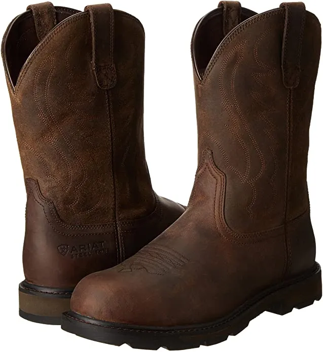 ARIAT Men's Groundbreaker Pull-on Steel Toe Work Boot! Sz 11! Retails $199 w/tax!