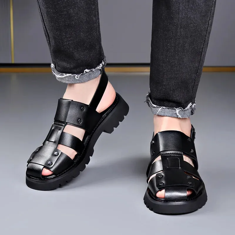 AristoStep Elegante Ledersandalen für Herren
