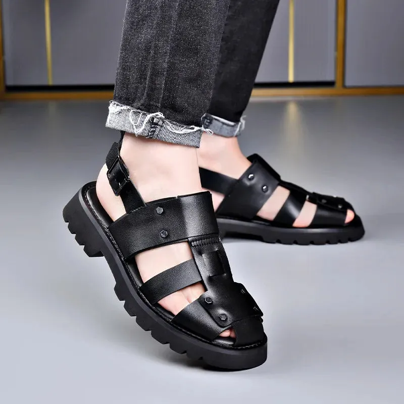 AristoStep Elegante Ledersandalen für Herren