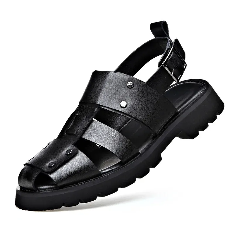 AristoStep Elegante Ledersandalen für Herren