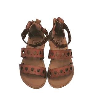 BABY GIRL SIZE 6 TODDLER - Baby GAP, Brown, Zippered Gladiator Boho Sandals VGUC B13