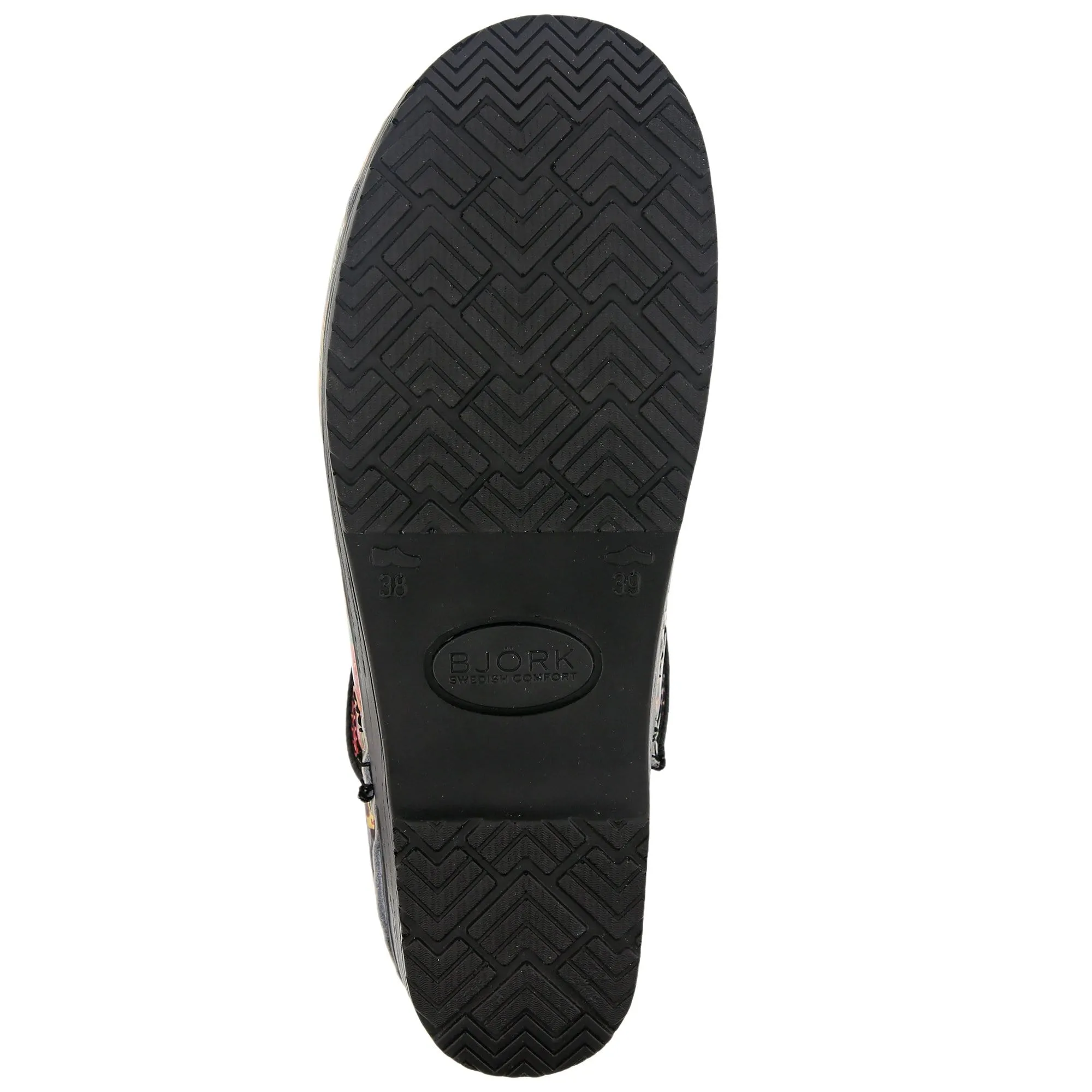 BJORK PROFESSIONAL Bonita Skull Leather Clogs - CLOSEOUT
