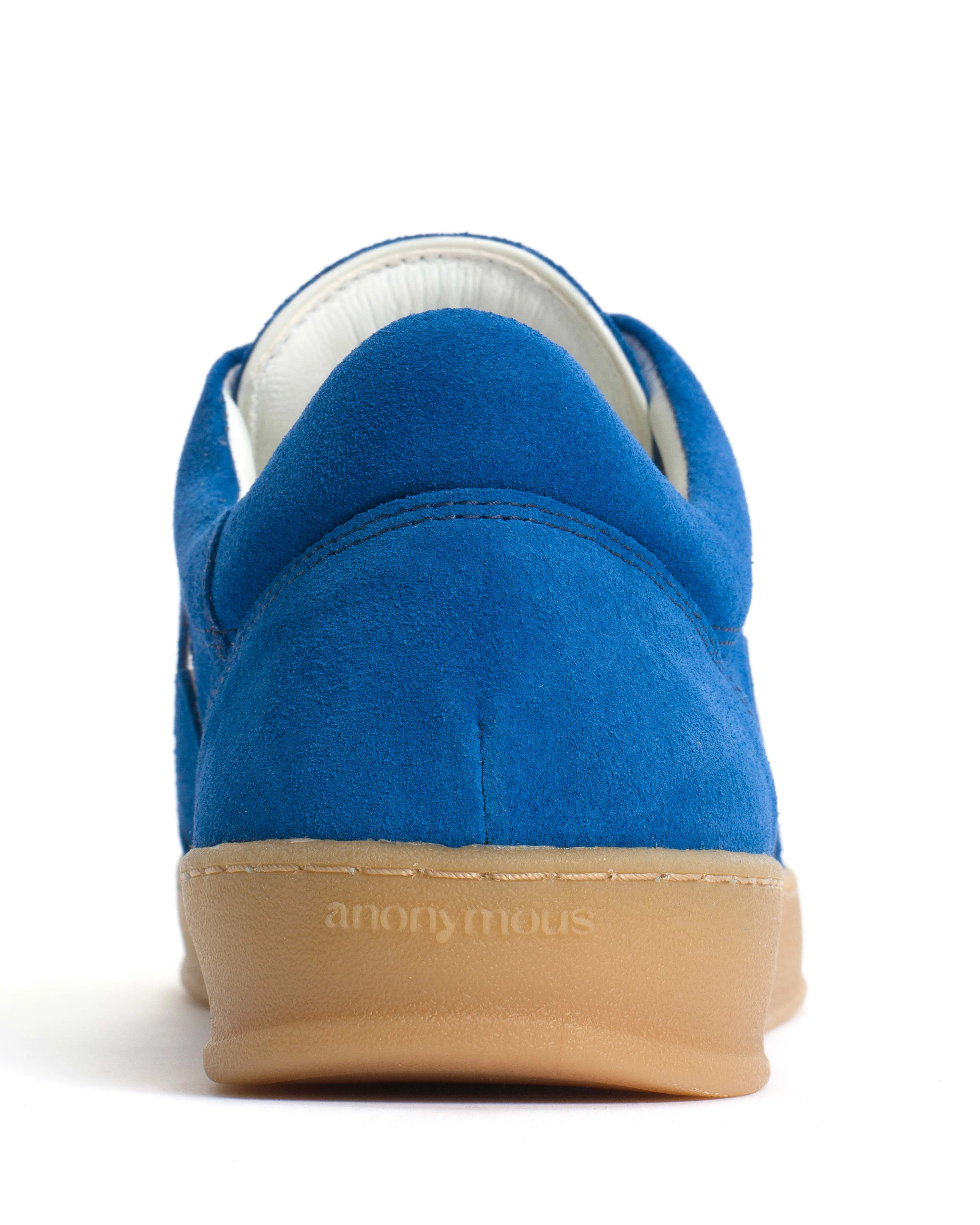Blaire Calf suede & polished soft calf Electric blue & sand white