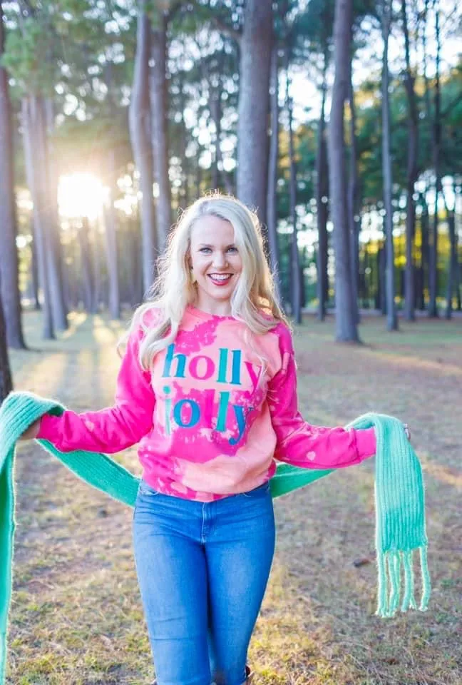 Bleached Fuschia {HOLLY JOLLY} Sweatshirt