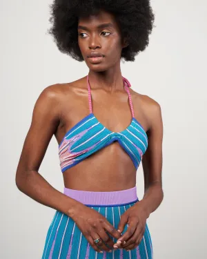 bralette intarsio "happy sun" - sunset