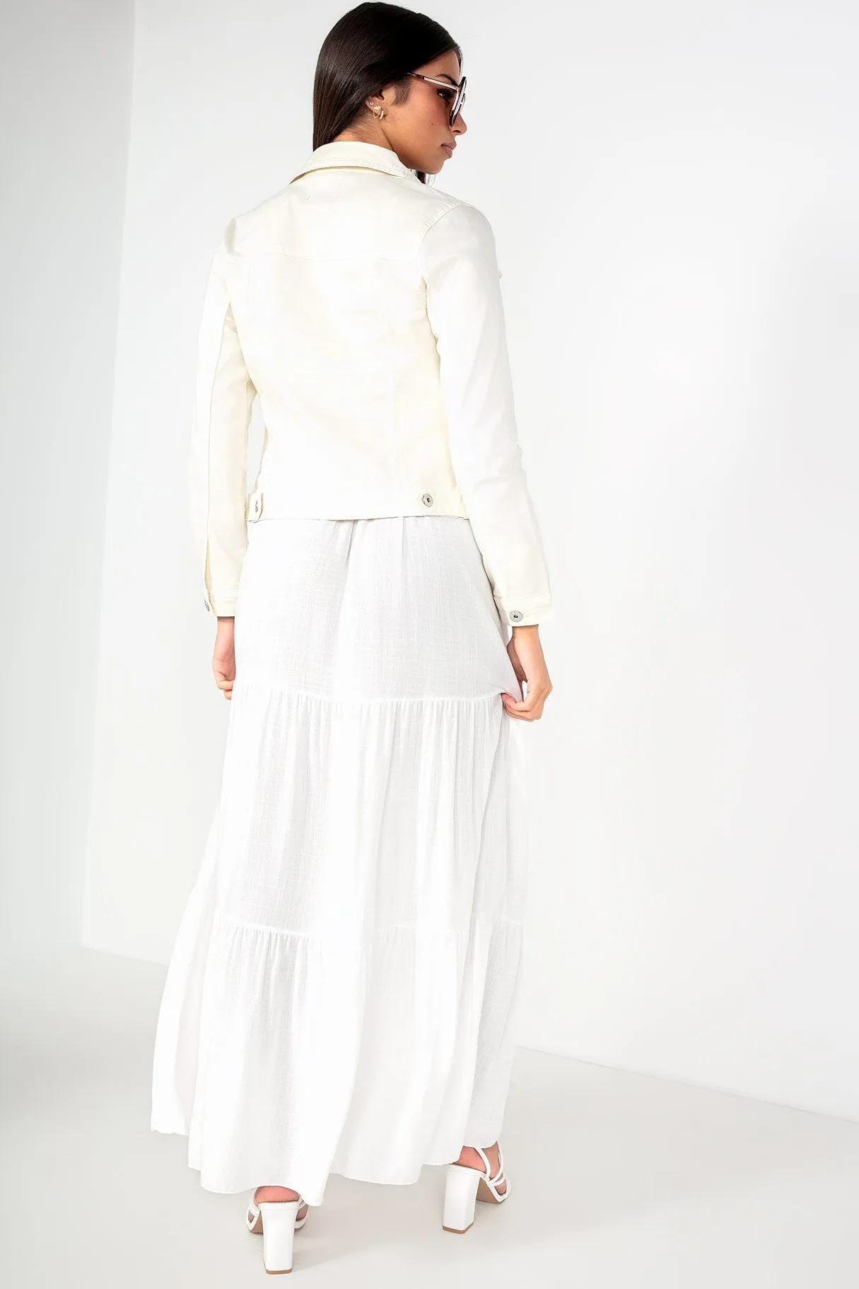 Breda Cream Denim Jacket