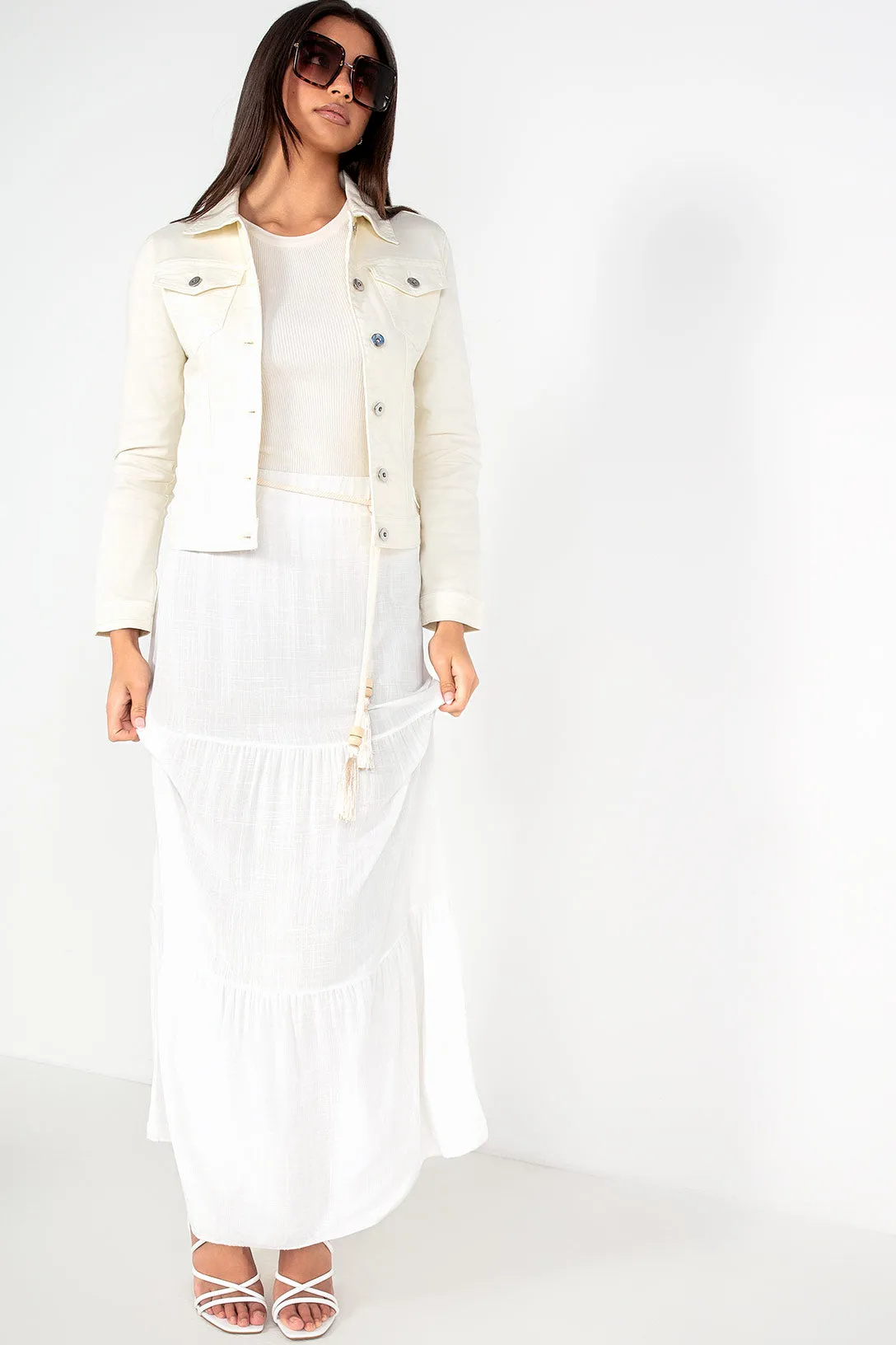 Breda Cream Denim Jacket