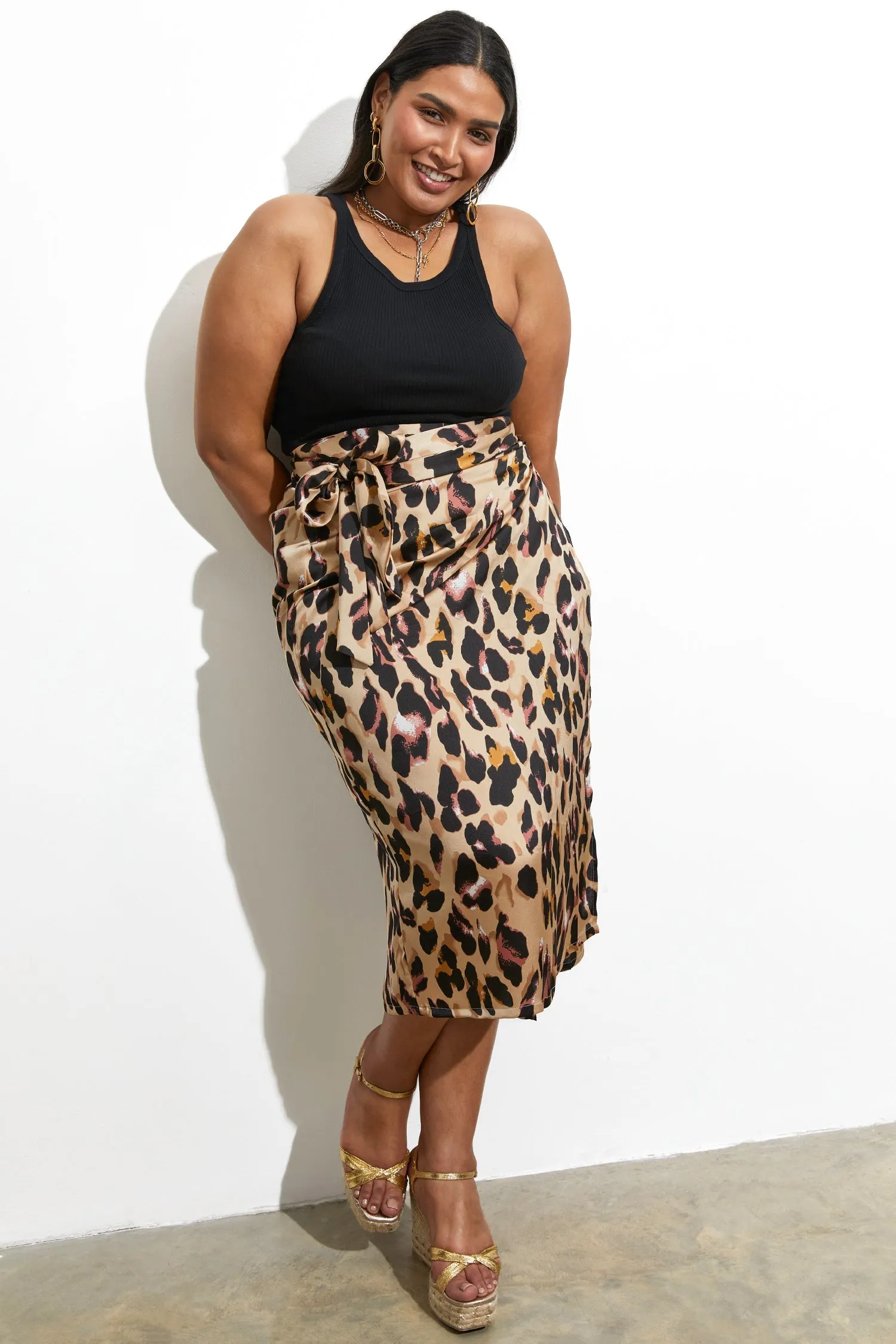 Brown Leopard Jaspre Skirt
