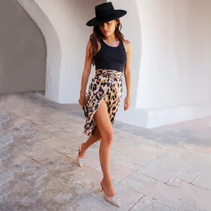Brown Leopard Jaspre Skirt
