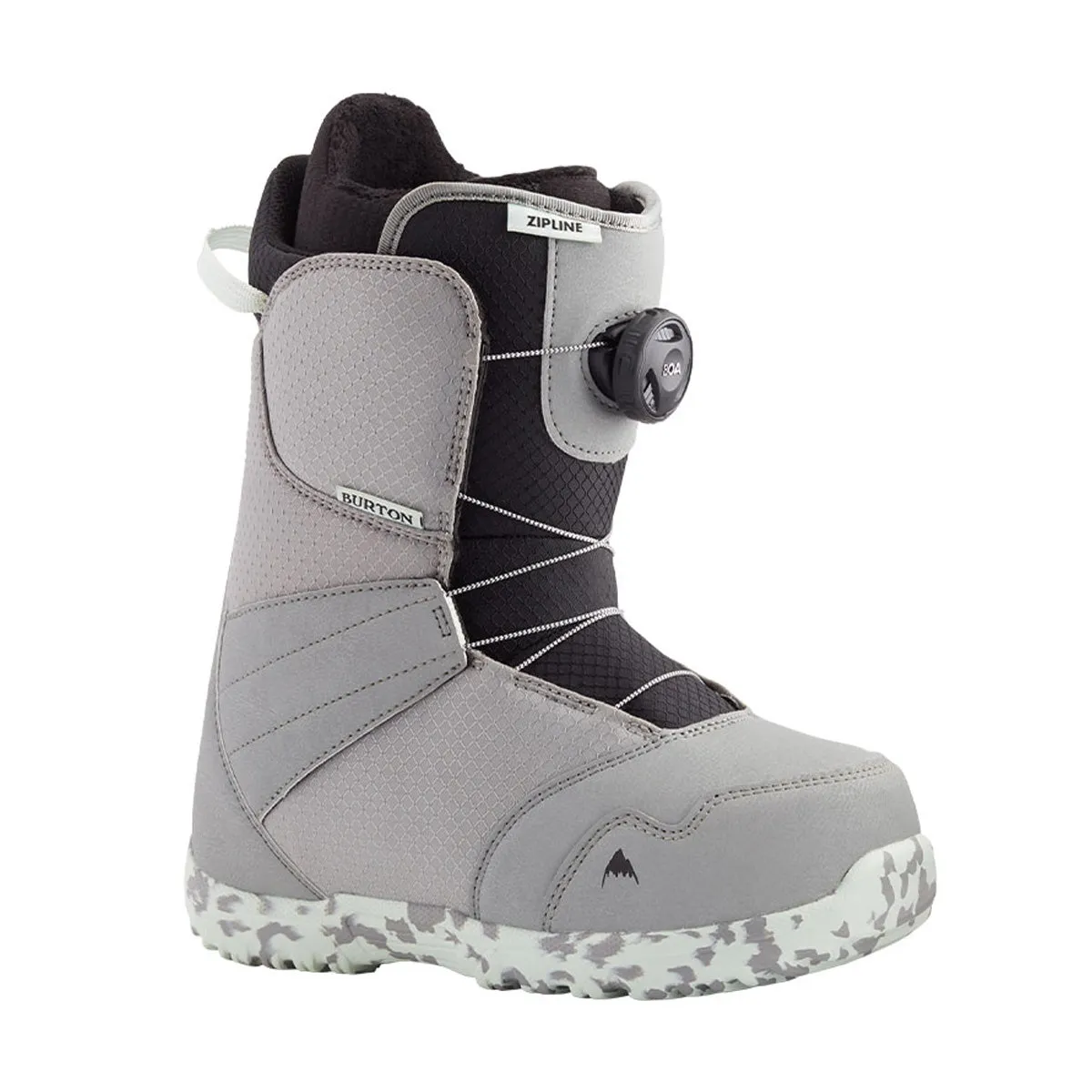 Burton Kids' Zipline BOA Boot Gray/Neo-Mint 2025