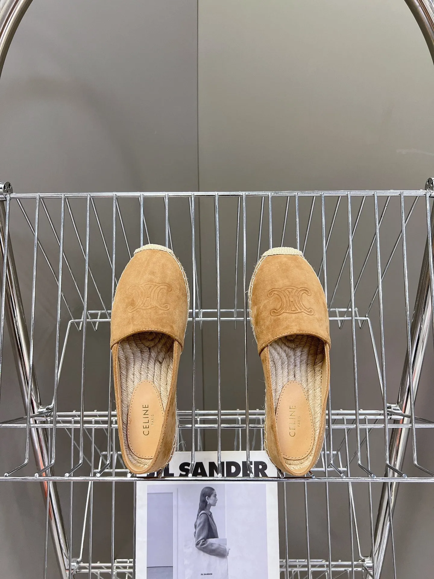 CELINE Espadrillas Loafers Brown Suede 285938