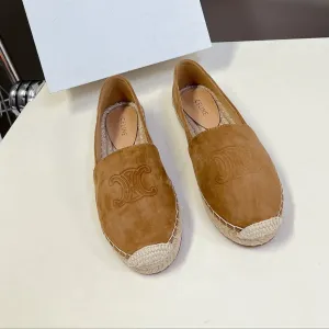 CELINE Espadrillas Loafers Brown Suede 285938
