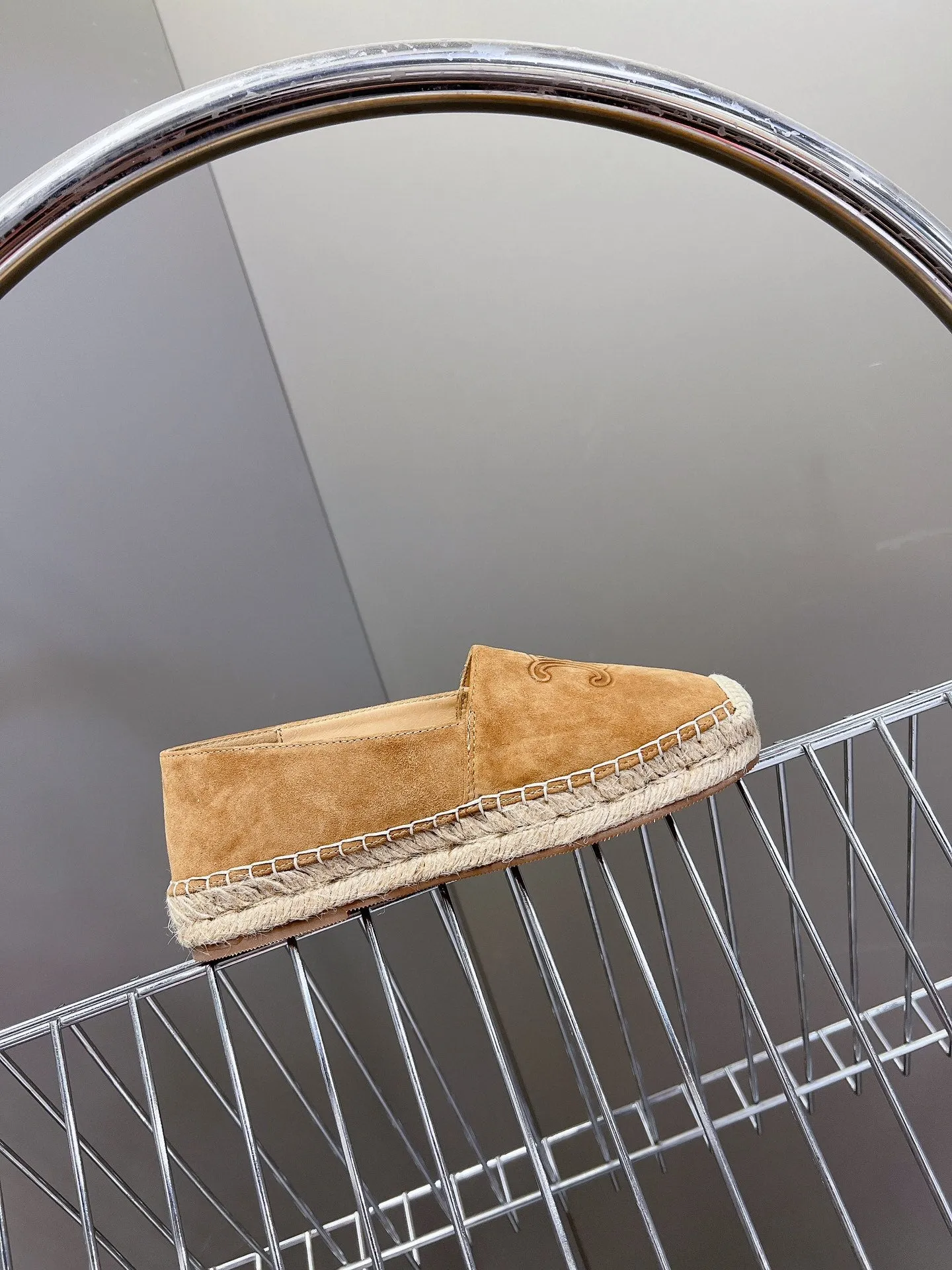 CELINE Espadrillas Loafers Brown Suede 285938