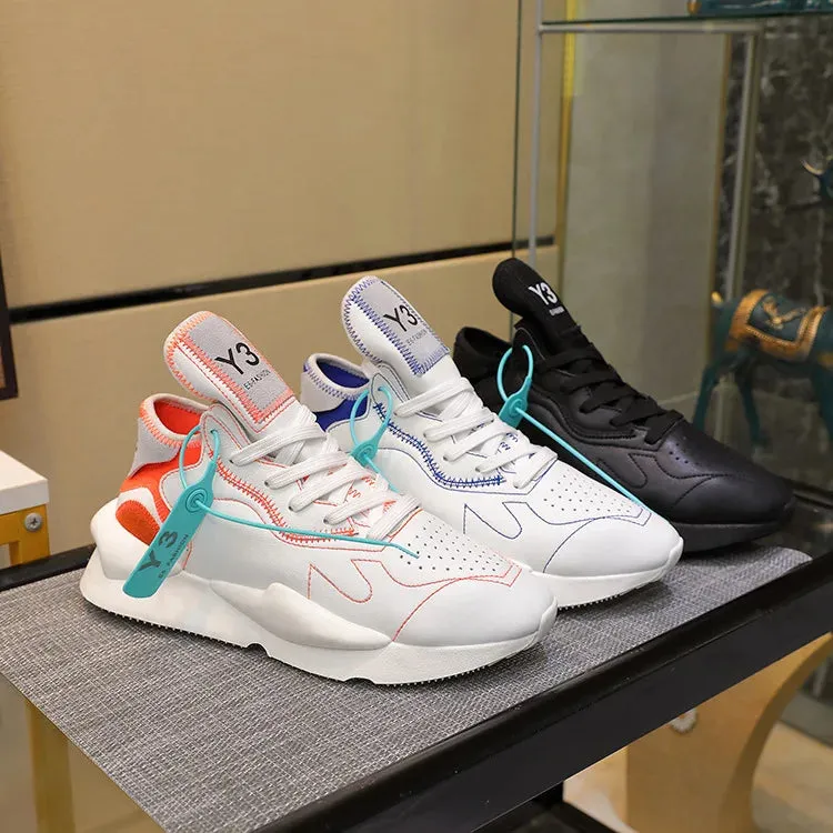 Chaussures luxe chic haute couture Y3 - 2025 / 2025New Sneakers Luxury Brands fashion leisure men and women shoes leather sports running shoes KGDB Y3 lovers Designer shoes NY