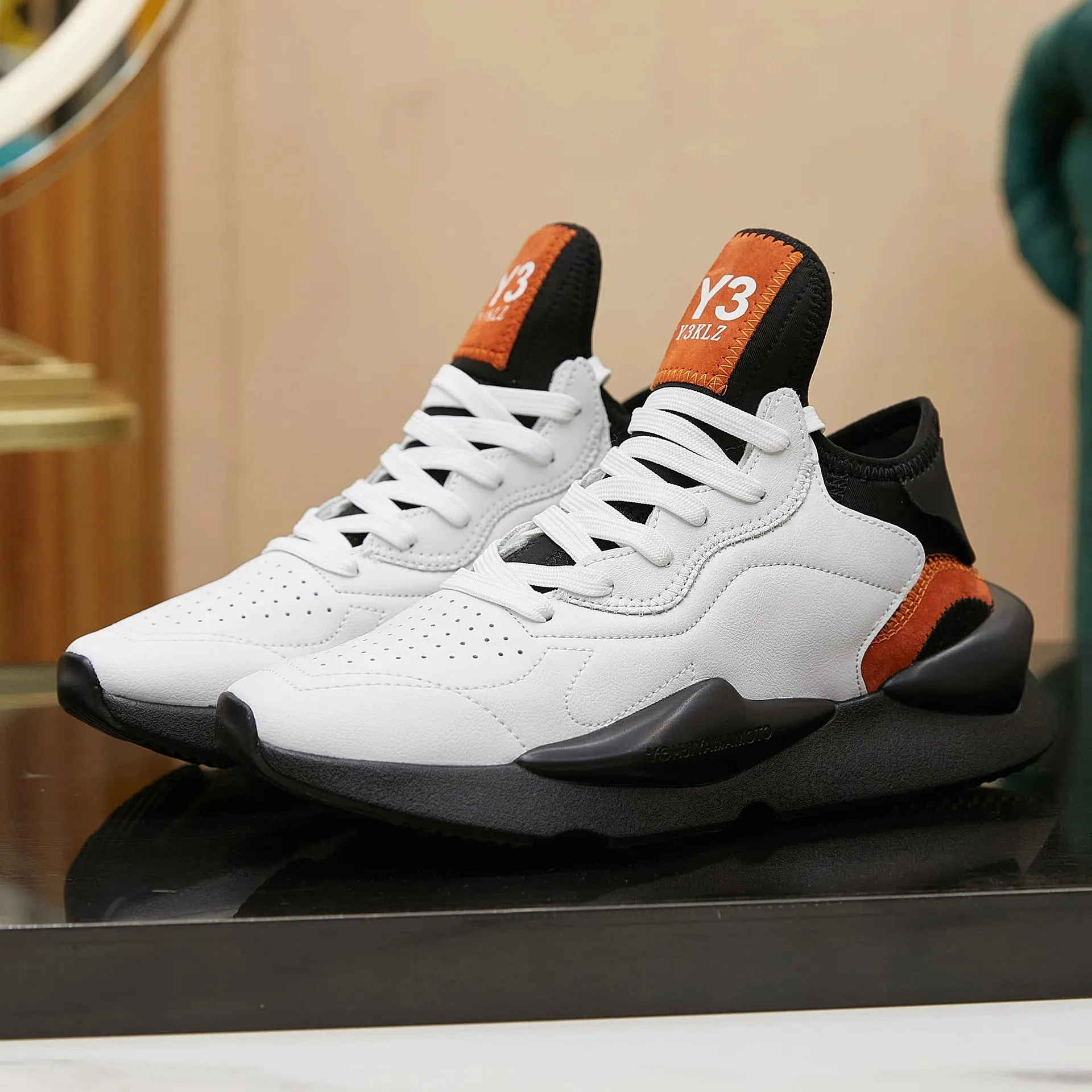 Chaussures luxe chic haute couture Y3 - 2025 / 2025New Sneakers Luxury Brands fashion leisure men and women shoes leather sports running shoes KGDB Y3 lovers Designer shoes NY