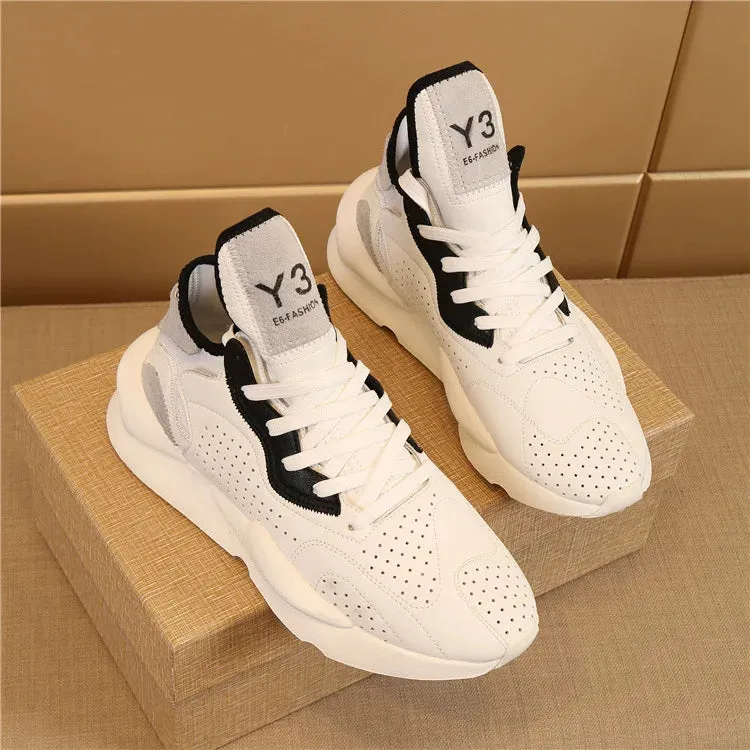 Chaussures luxe chic haute couture Y3 - 2025 / 2025New Sneakers Luxury Brands fashion leisure men and women shoes leather sports running shoes KGDB Y3 lovers Designer shoes NY