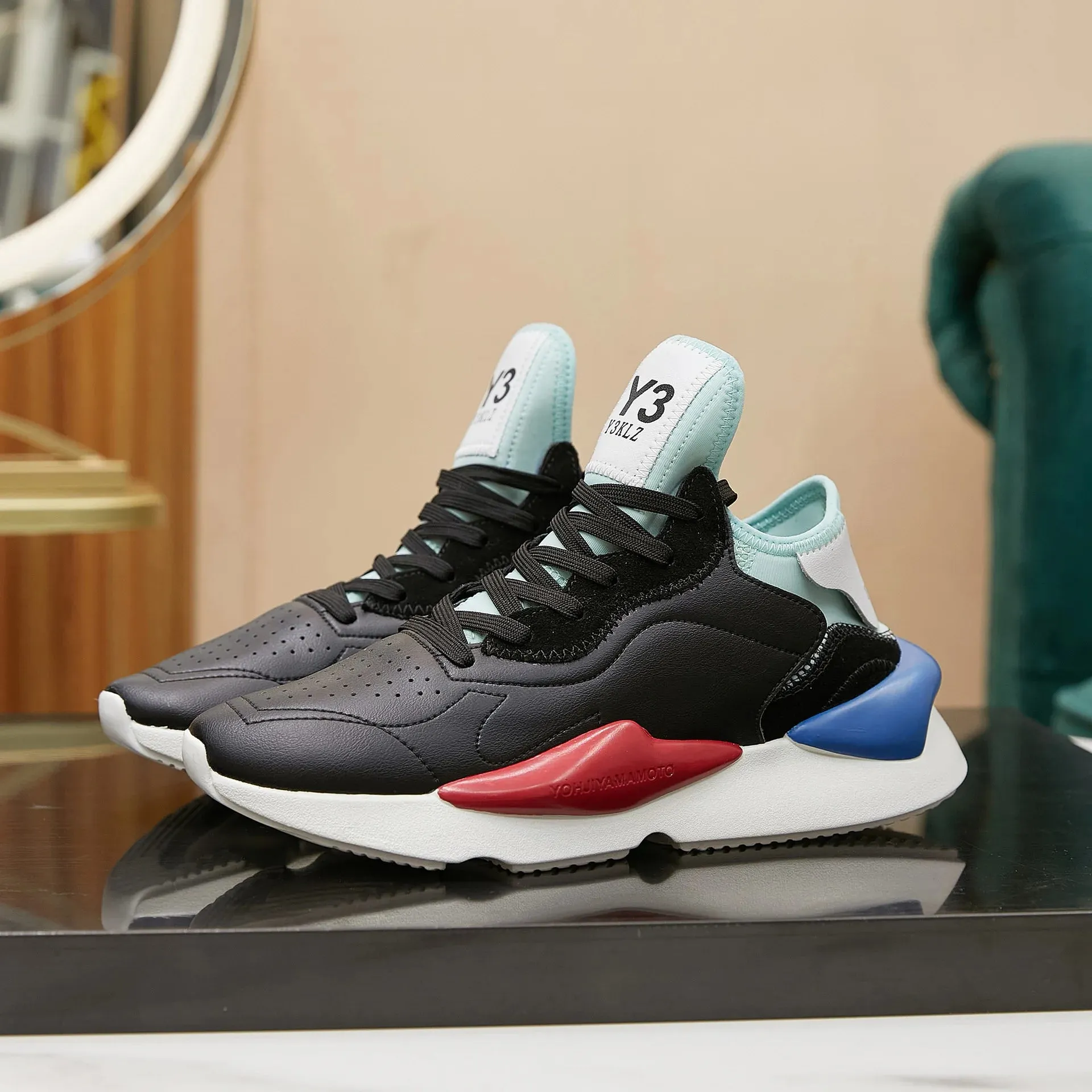Chaussures luxe chic haute couture Y3 - 2025 / 2025New Sneakers Luxury Brands fashion leisure men and women shoes leather sports running shoes KGDB Y3 lovers Designer shoes NY