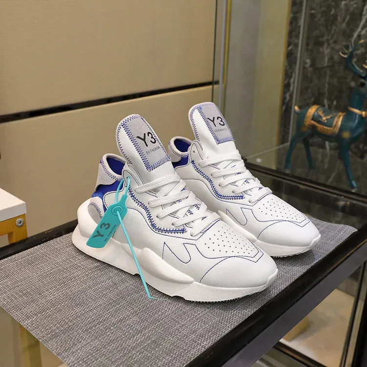 Chaussures luxe chic haute couture Y3 - 2025 / 2025New Sneakers Luxury Brands fashion leisure men and women shoes leather sports running shoes KGDB Y3 lovers Designer shoes NY