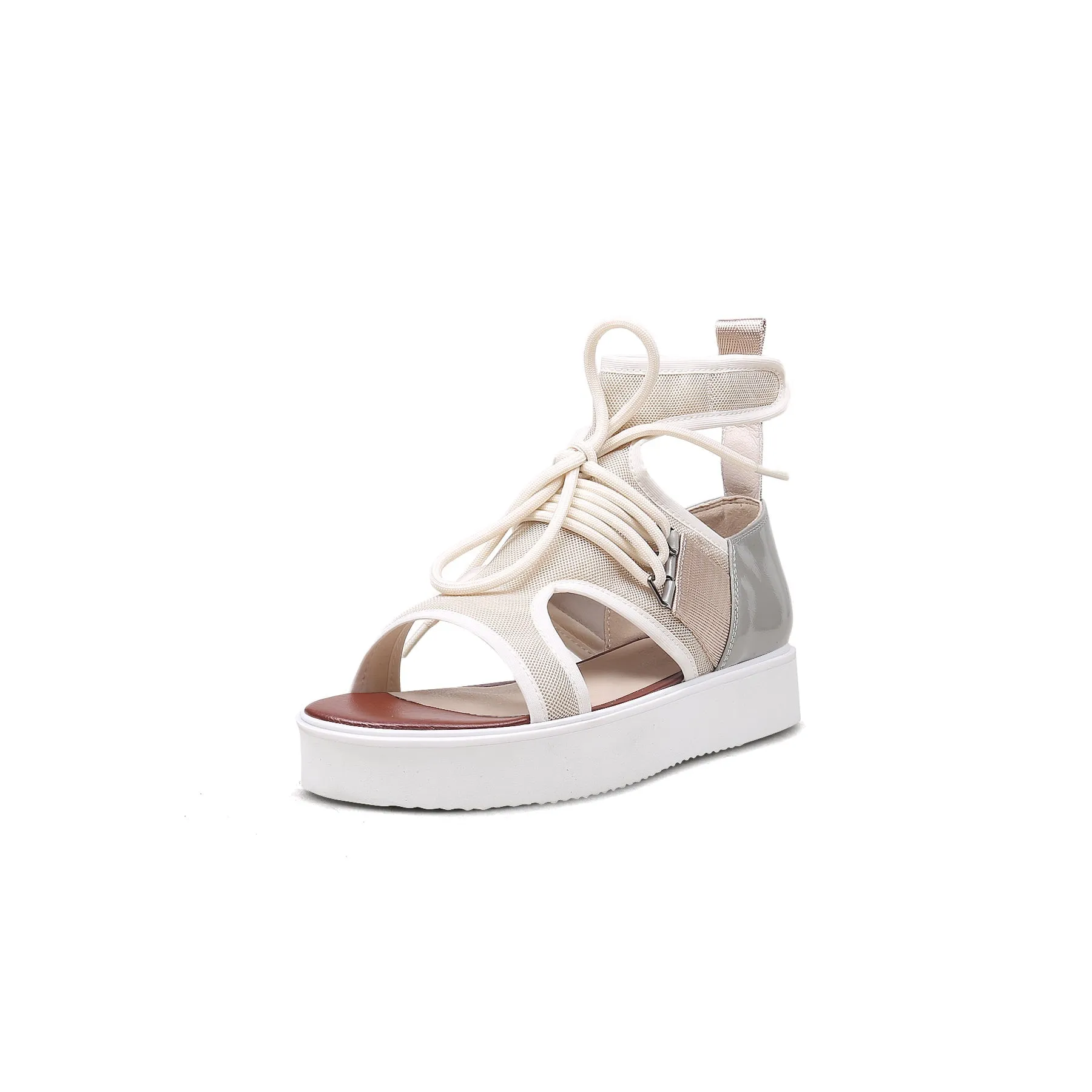 Cut-Out Apricot Platform Gladiator