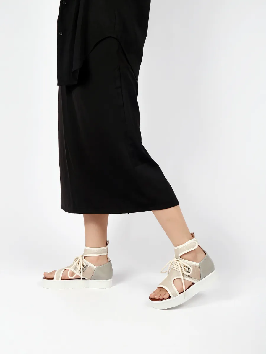 Cut-Out Apricot Platform Gladiator