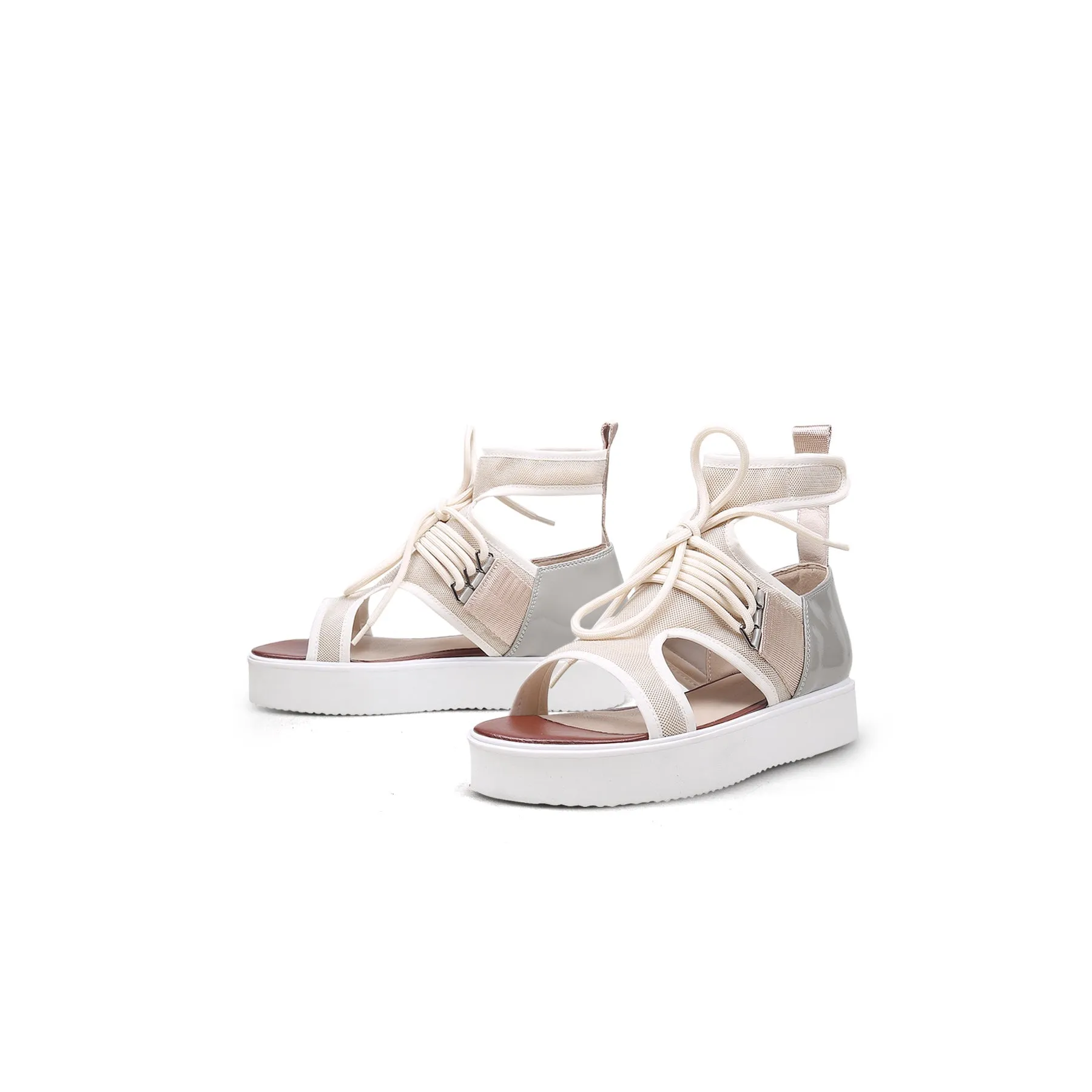 Cut-Out Apricot Platform Gladiator