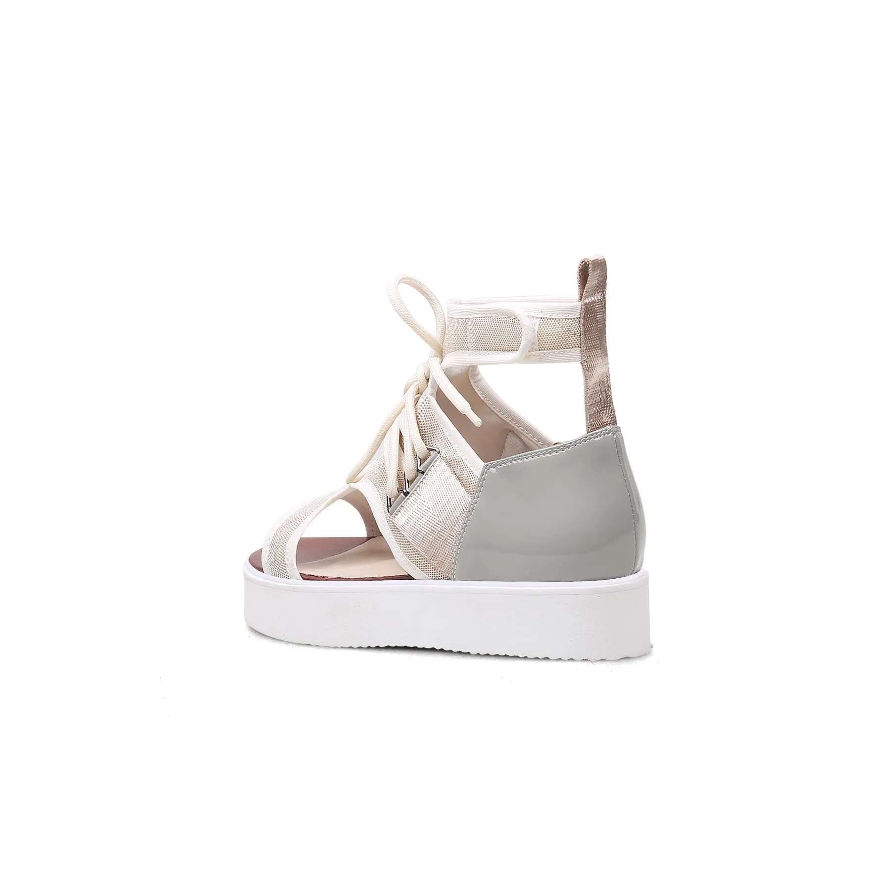 Cut-Out Apricot Platform Gladiator