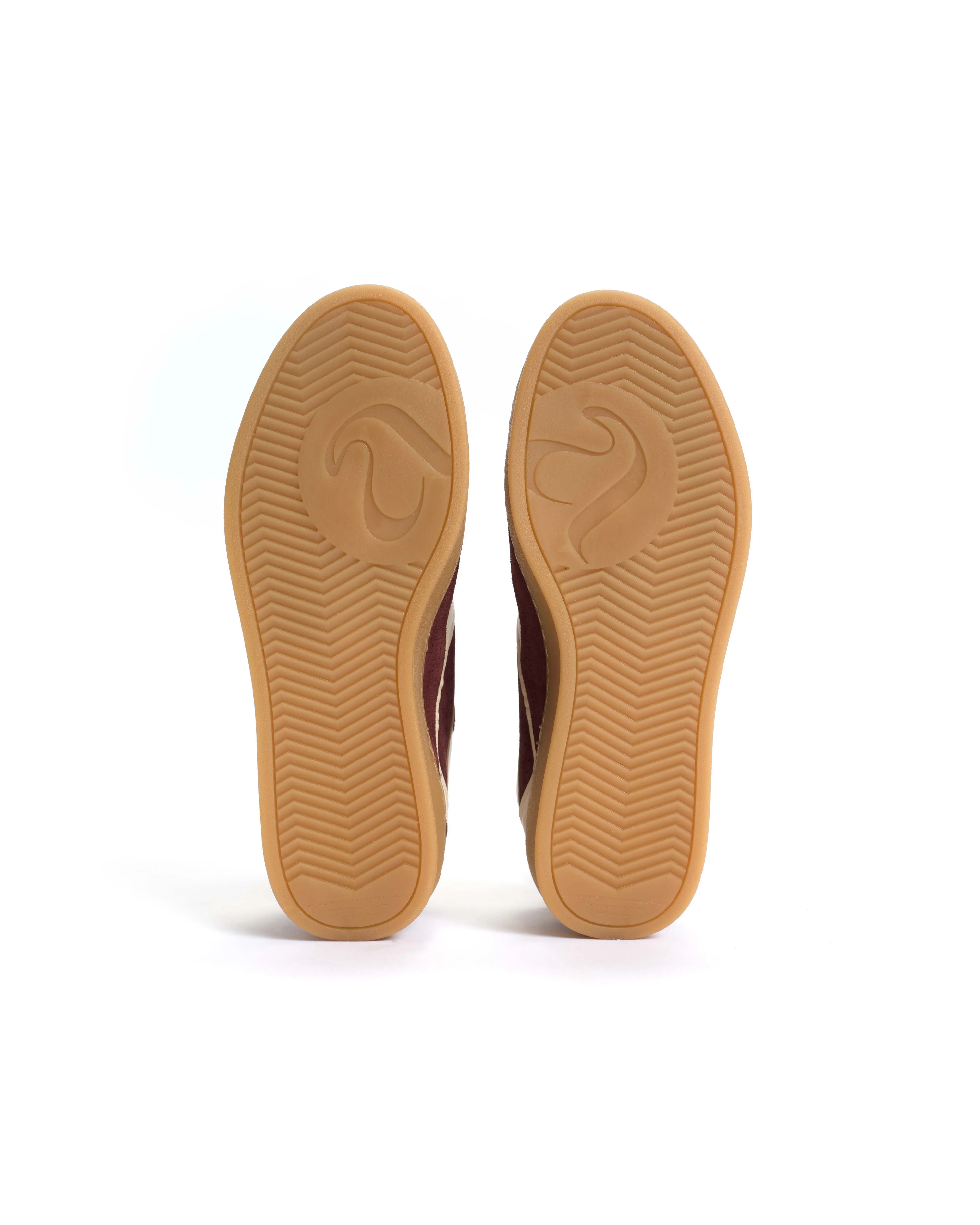 Dabbie Calf suede & soft calf dual & tri color Pomegranate & white sand & pomegranate