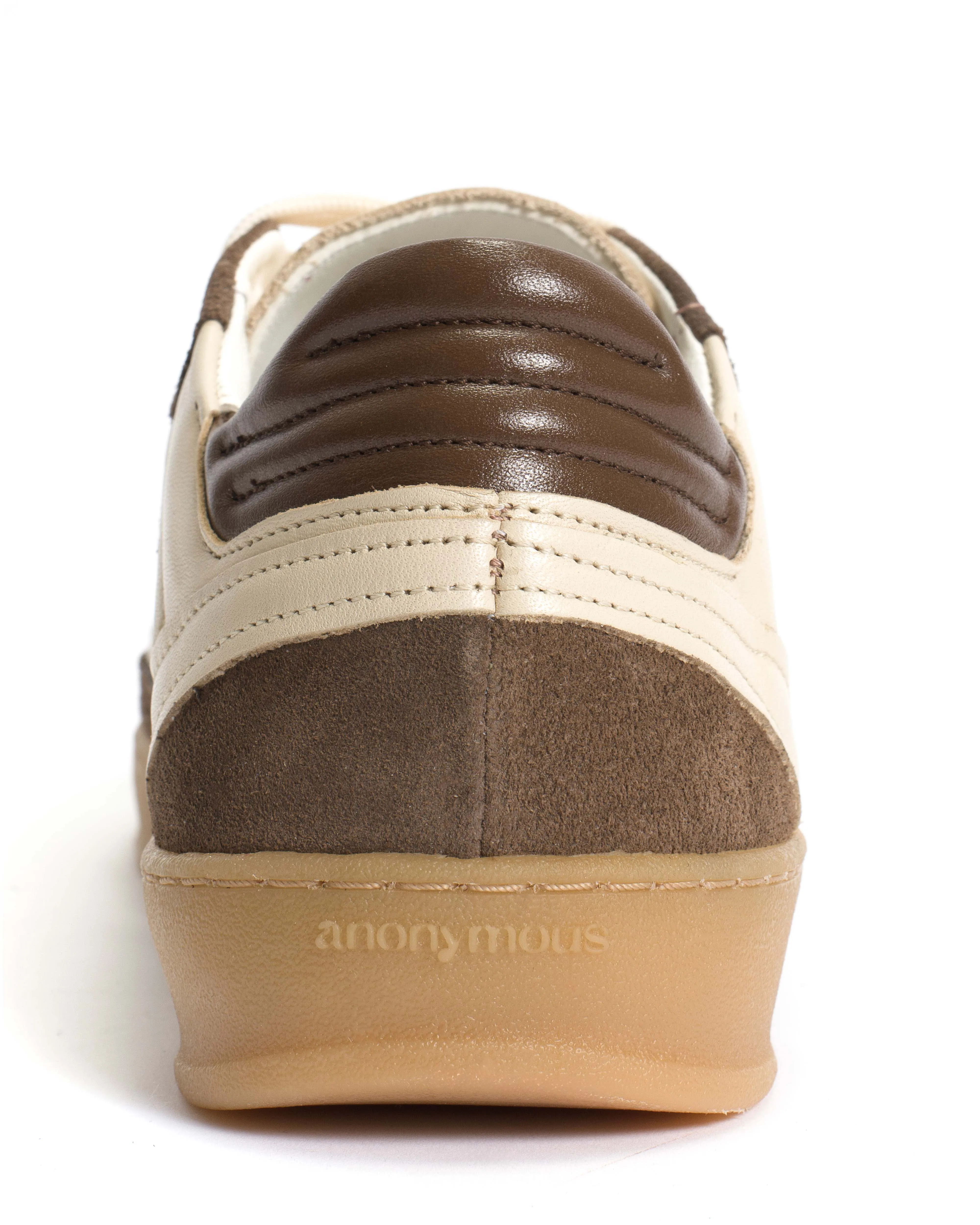 Dabbie Soft calf & suede leather White sand & dark taupe