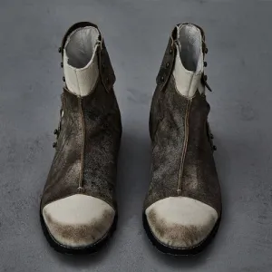 Deconstructed genderless functional boots