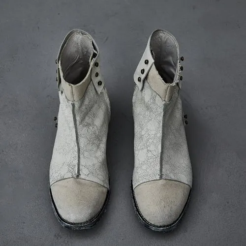 Deconstructed genderless functional boots
