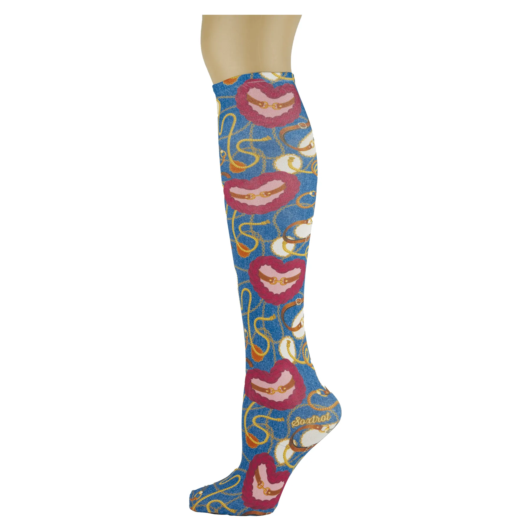 Denim Love Tack Youth Knee Highs