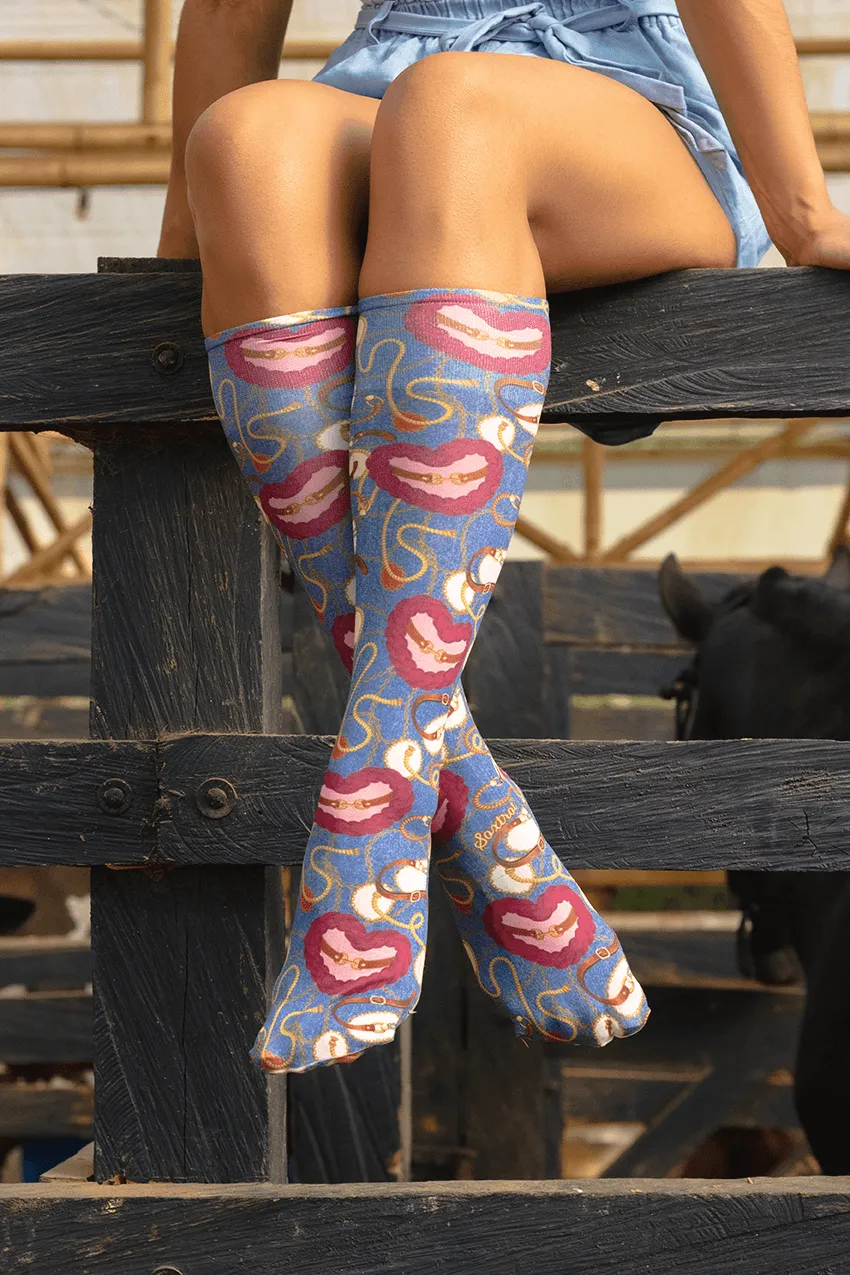 Denim Love Tack Youth Knee Highs