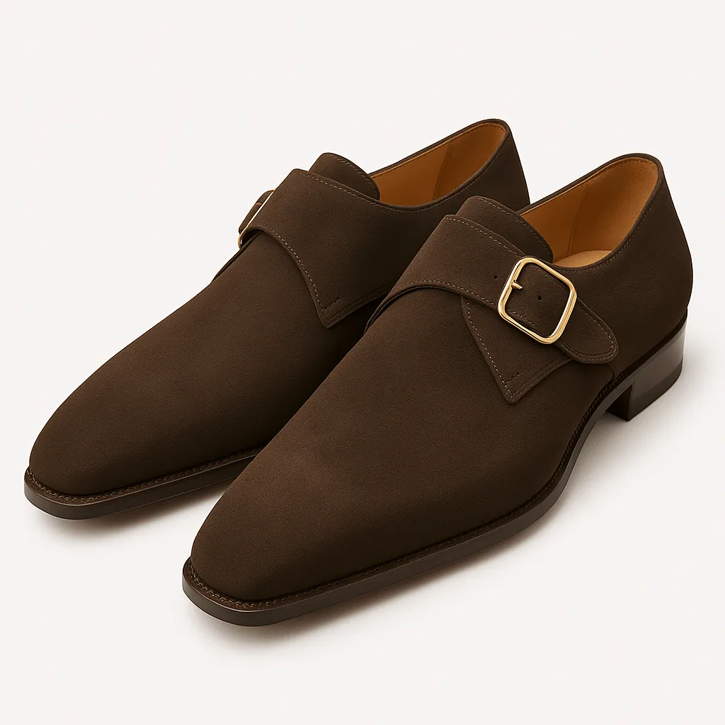 Domoir | Suede Monk Strap Loafers