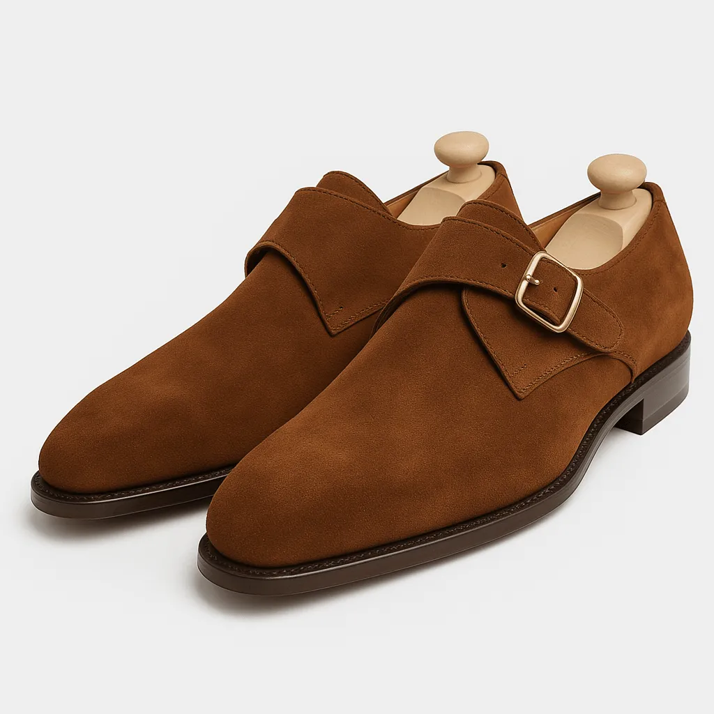 Domoir | Suede Monk Strap Loafers