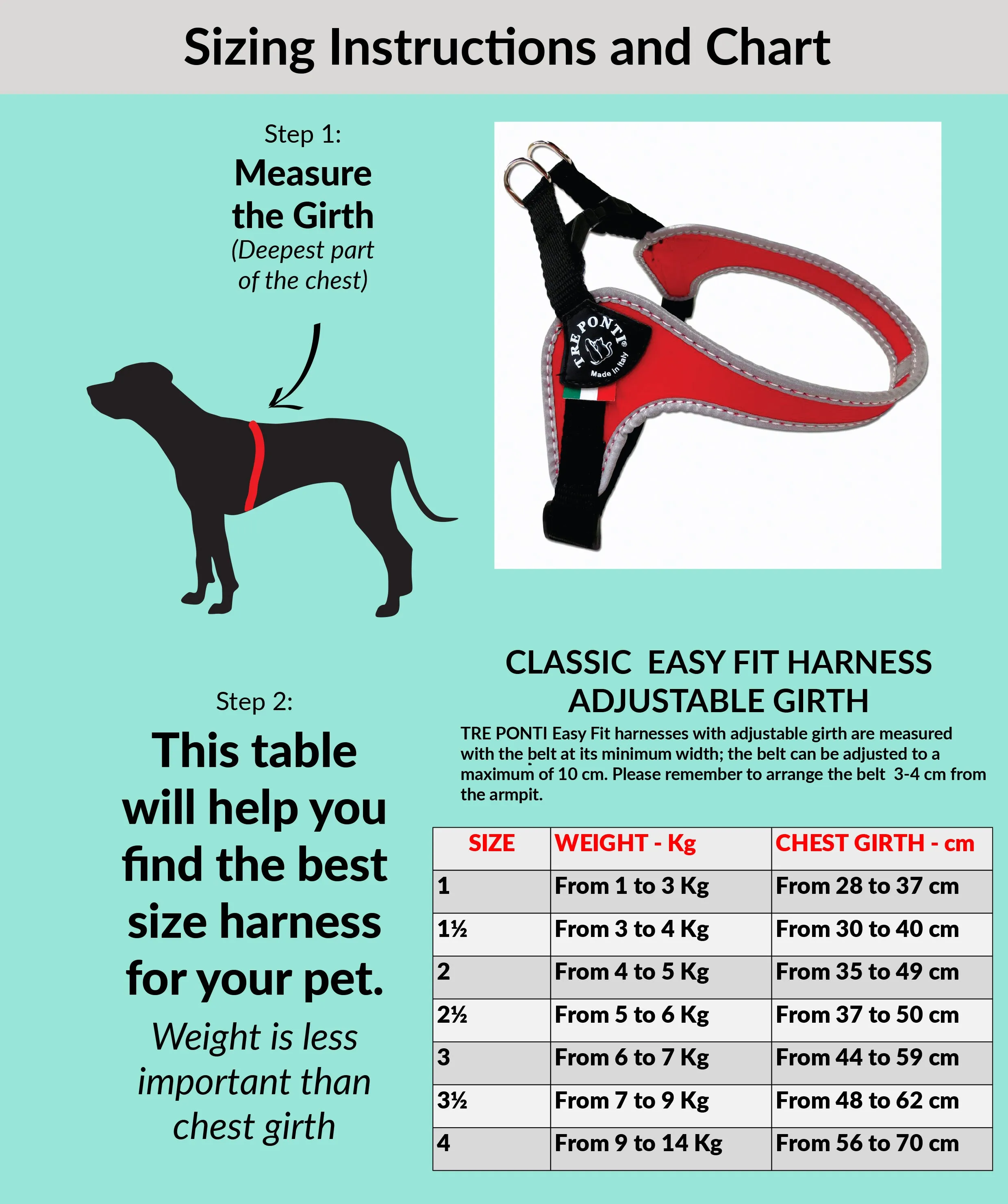 Easy Fit Pink Harness with Adjustable Girth