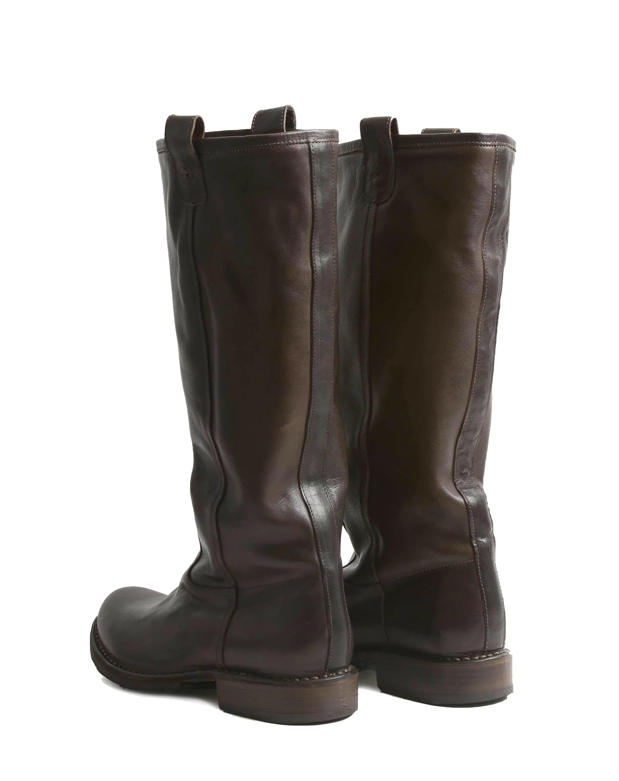 EFFIE Brown Leather Tall Boots