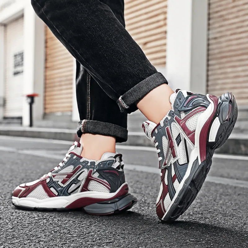 Fashion Burgundy Running Shoes for Men Sneakers