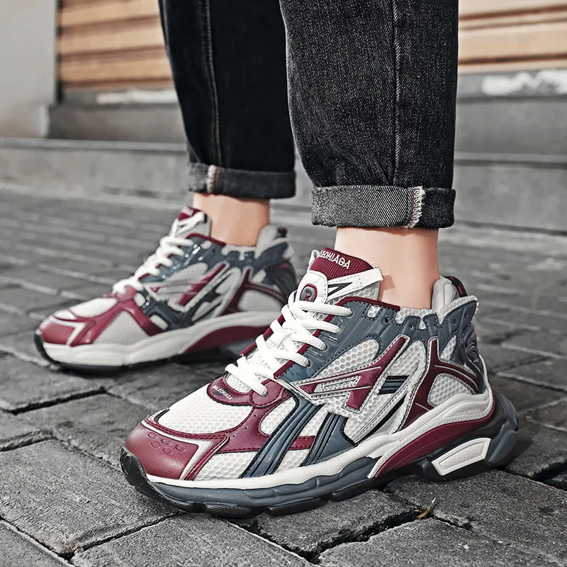 Fashion Burgundy Running Shoes for Men Sneakers