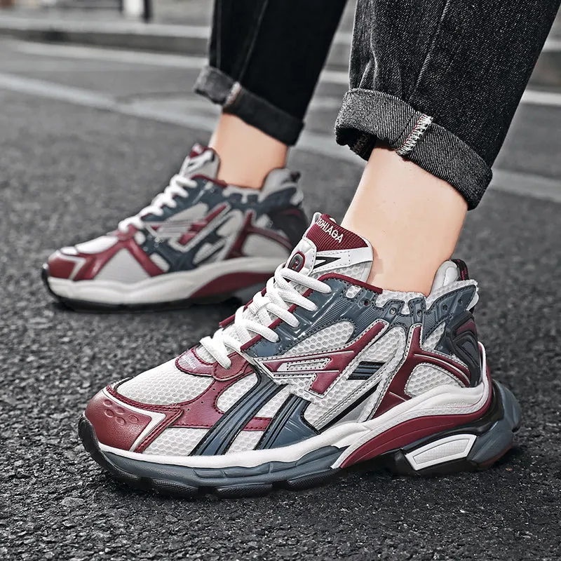 Fashion Burgundy Running Shoes for Men Sneakers